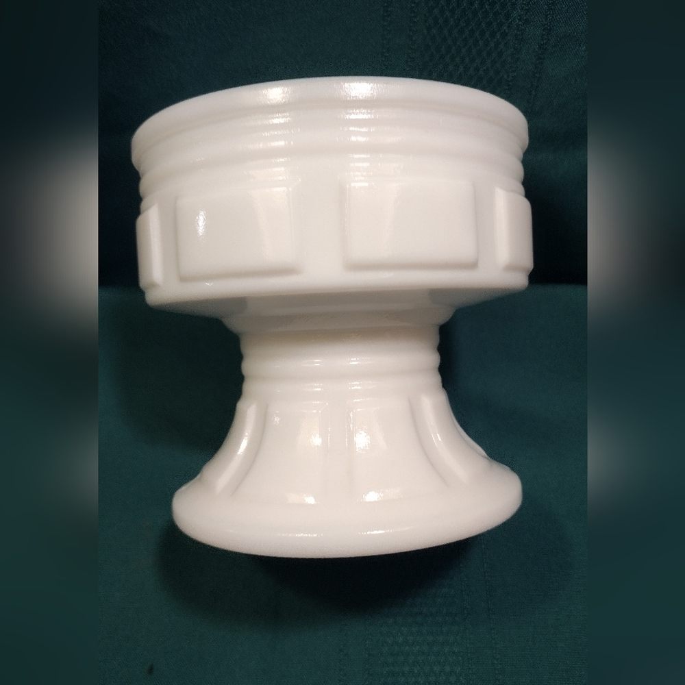 Vintage Milk Glass Footed Vase